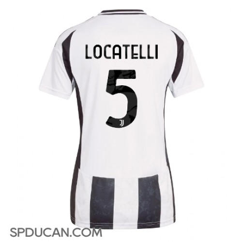 Zenski Nogometni Dres Juventus Manuel Locatelli #5 Domaci 2024-25 Kratak Rukav